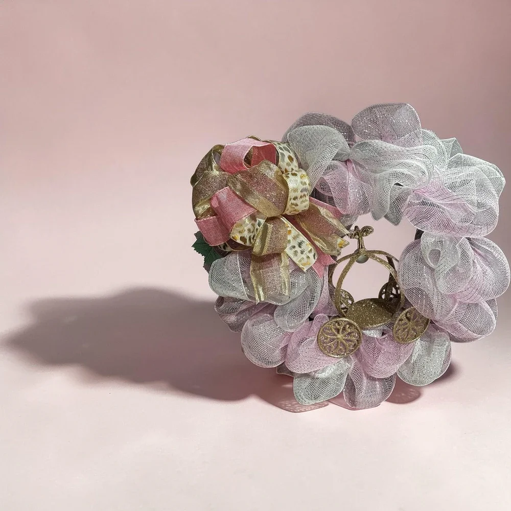 Princess Carriage Mesh Wreath